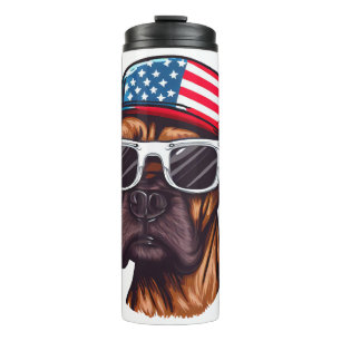 Boxer 4th of July Party Thermal Tumbler