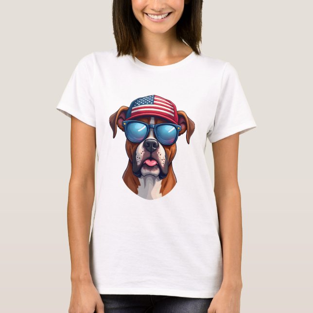 Boxer 4th of July T-Shirt (Front)