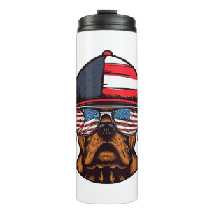 Boxer 4th of July Thermal Tumbler