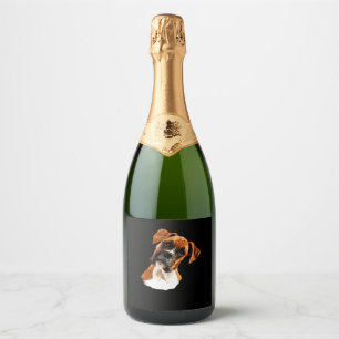 Boxer A Beautiful Boxer Head Tilt Classic T-Shirt Sparkling Wine Label