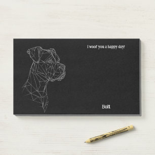 Boxer Abstract Art Dog Name Post-it Notes