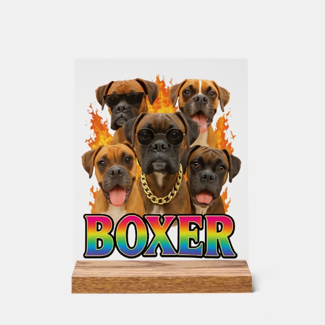 Boxer  acrylic sign (Front)