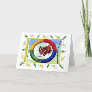 Boxer Agility Dog Blank Christmas Card