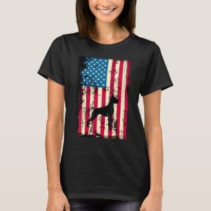 Boxer American Flag USA Patriotic 4th Of July T-Shirt