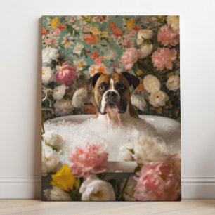 Boxer Art   Boxer Bathroom Art Canvas Print