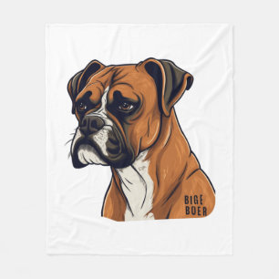 Boxer Bark Designs Punchy Graphic designs Fleece Blanket