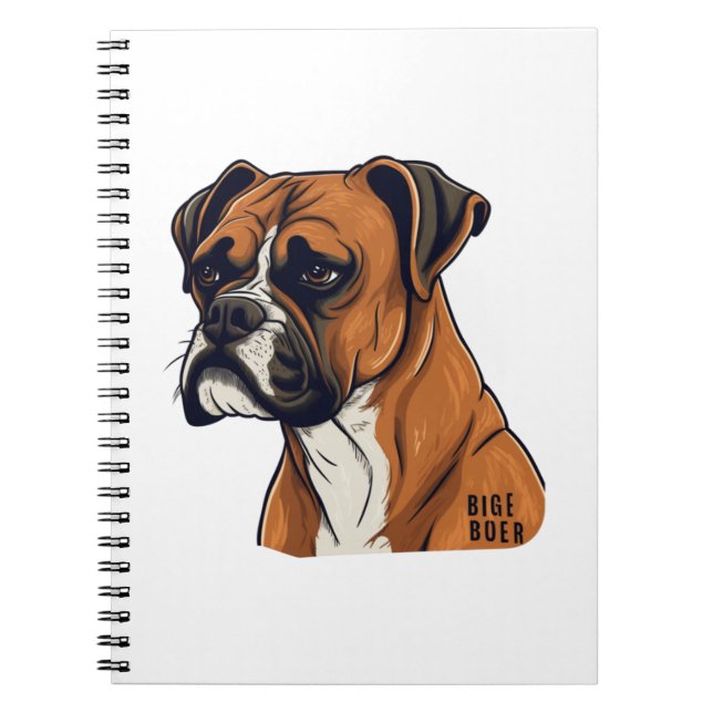 Boxer Bark Designs Punchy Graphic designs Notebook (Front)