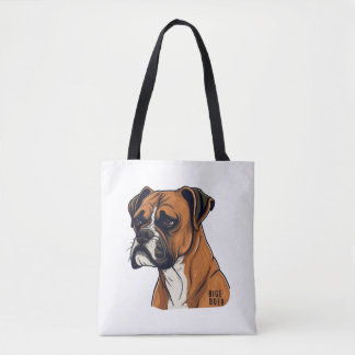 Boxer Bark Designs Punchy Graphic designs Tote Bag
