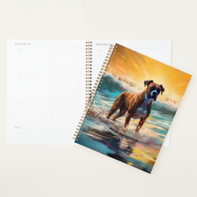 Boxer Beach Surfing Painting Planner (Display)