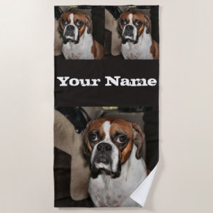 Boxer beach towel