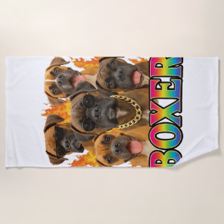 Boxer beach towel