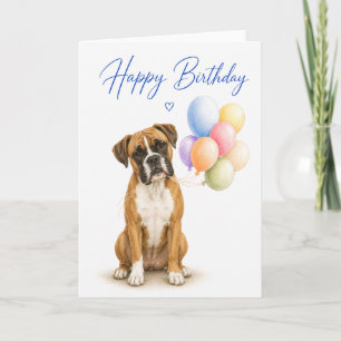 Boxer Birthday Card