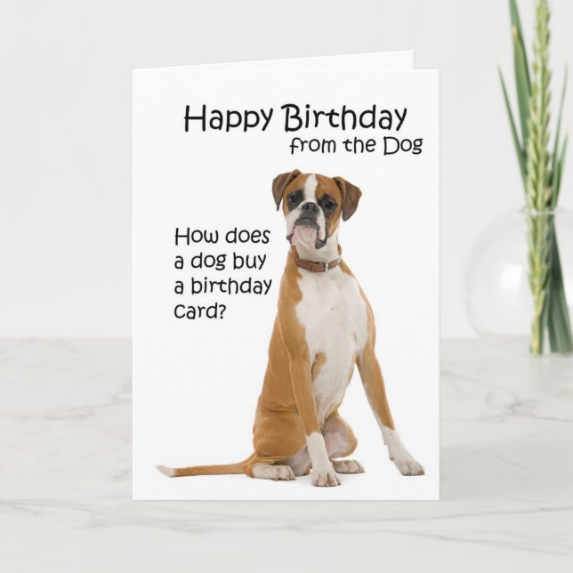 Boxer Birthday Card (Front)