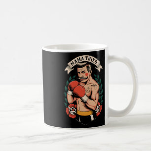 Boxer Boxing American Traditional Tattoo Art Flash Coffee Mug