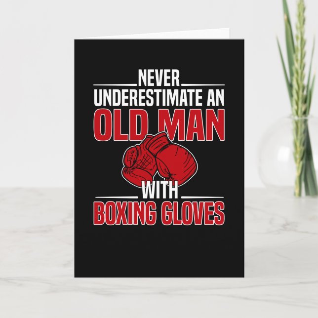 Boxer Boxing Gloves Boxing Match Martial Arts Card (Front)