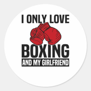 Boxer Boxing Gloves Boxing Match Martial Arts Classic Round Sticker