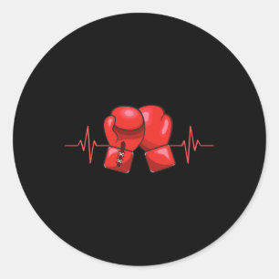 Boxer Boxing Kickboxing Boxing Gloves Boxing Compe Classic Round Sticker
