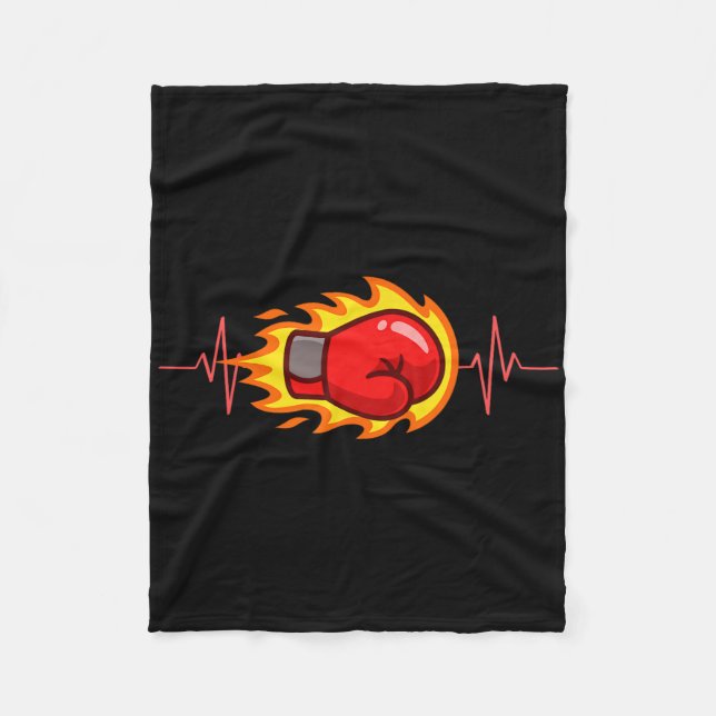 Boxer Boxing Kickboxing Boxing Gloves Boxing Compe Fleece Blanket (Front)