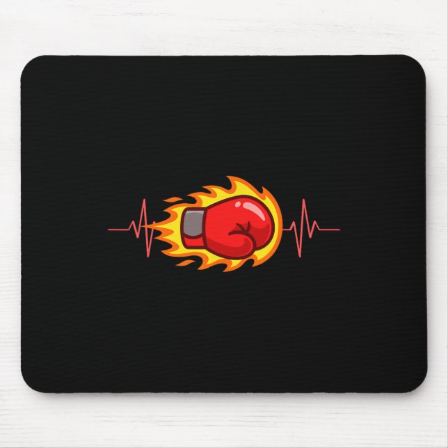 Boxer Boxing Kickboxing Boxing Gloves Boxing Compe Mouse Mat (Front)
