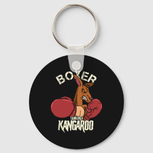 Boxer Boxing Kickboxing Train Like A Kangaroo Key Ring