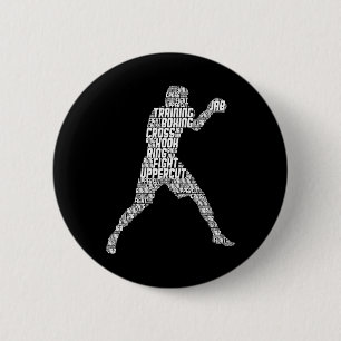 Boxer Boxing Men Kids Boys Youth 1 6 Cm Round Badge