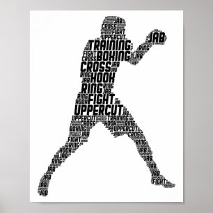 Boxer Boxing Men Kids Boys Youth  Poster