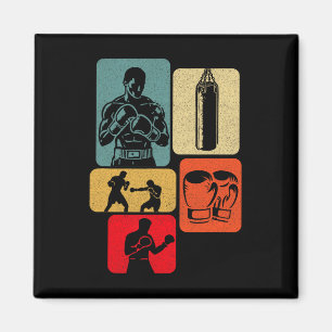 Boxer Boxing Ring Combat Sport Fighting Boxing Glo Magnet
