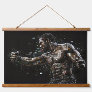 Boxer Boxing Sport Painting Abstract Art Decor Hanging Tapestry
