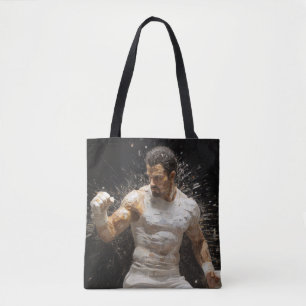 Boxer Boxing Sport Painting Abstract Art Decor Tote Bag