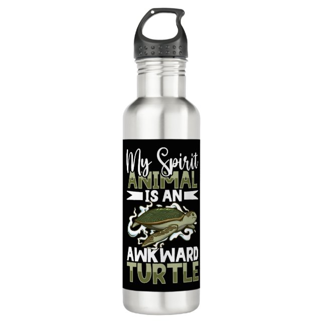 Boxer Boxing Turtle Turtles Sea Ocean Reptile  710 Ml Water Bottle (Front)