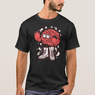 Boxer Brain Fighter Boxing With Gloves And Shoes M T-Shirt