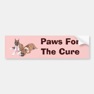 Boxer Breast Cancer Bumper Sticker