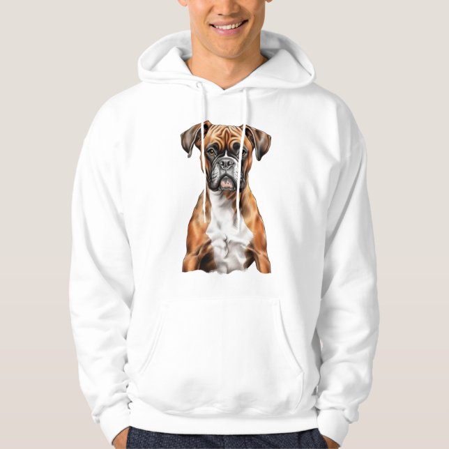Boxer Buddies Cute Dog Designs for Loyal Boxer Hoodie (Front)