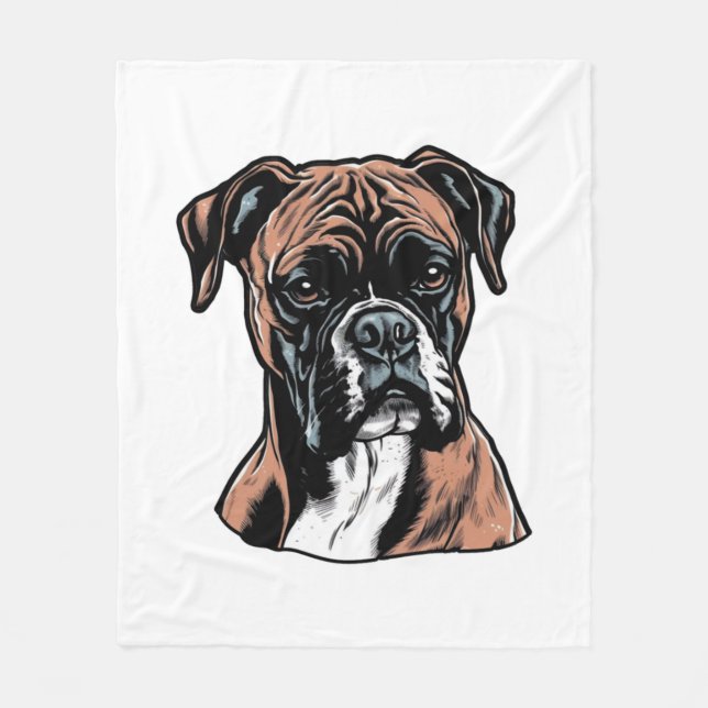 Boxer Buddy Humourous Protective Fleece Blanket (Front)