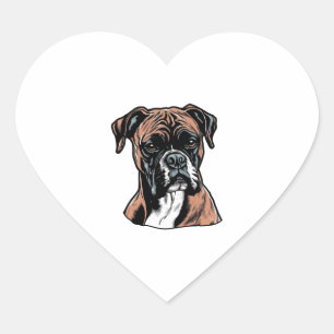 Boxer Buddy Humourous Protective Heart Sticker