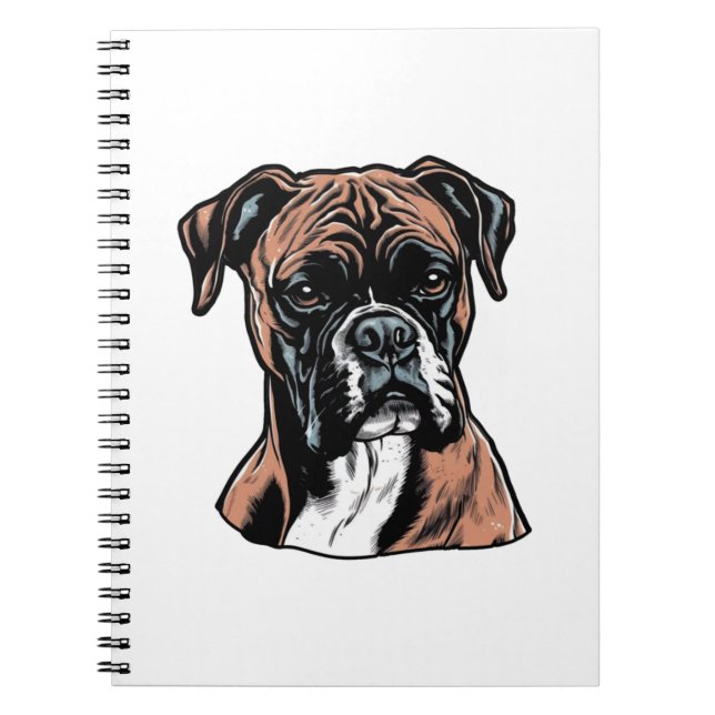 Boxer Buddy Humourous Protective Notebook (Front)