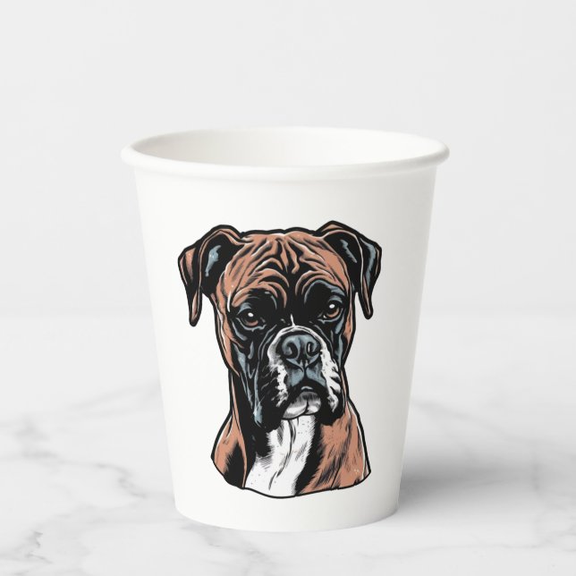 Boxer Buddy Humourous Protective Paper Cups (Front)