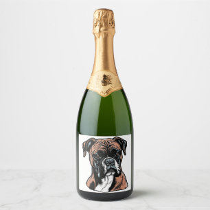 Boxer Buddy Humourous Protective Sparkling Wine Label