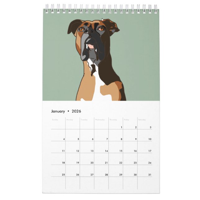 Boxer Calendar (Jan 2026)