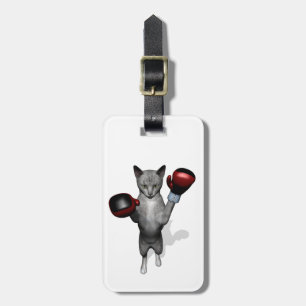 Boxer Cat Luggage Tag