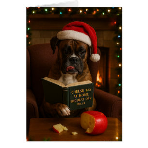 Boxer 'Cheese Tax' Christmas card