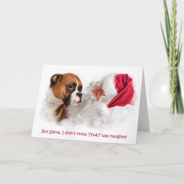 Boxer Christmas Card (Front)