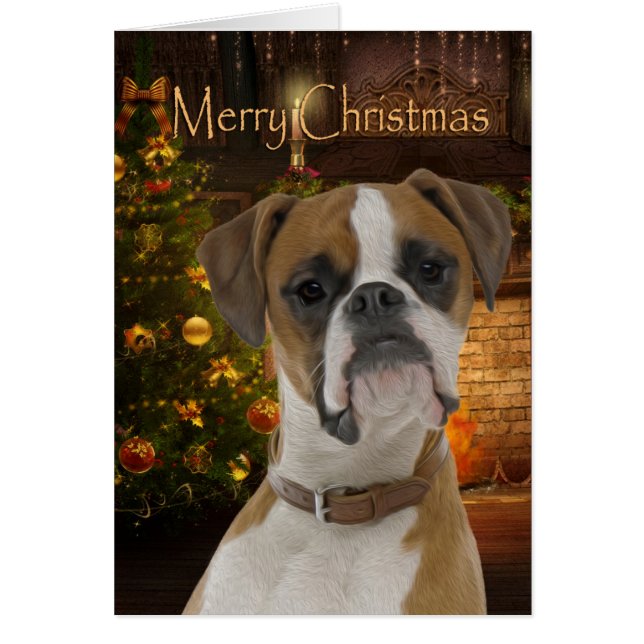 Boxer Christmas Card (Front)