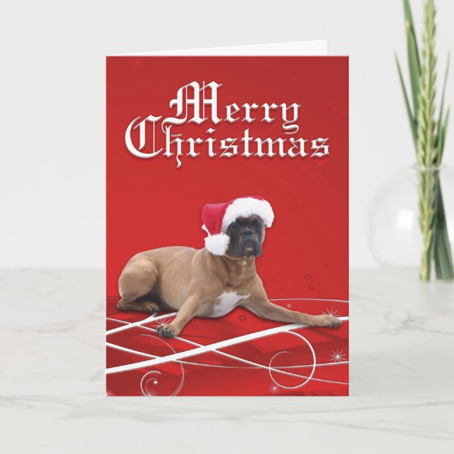 Boxer Christmas Card (Front)