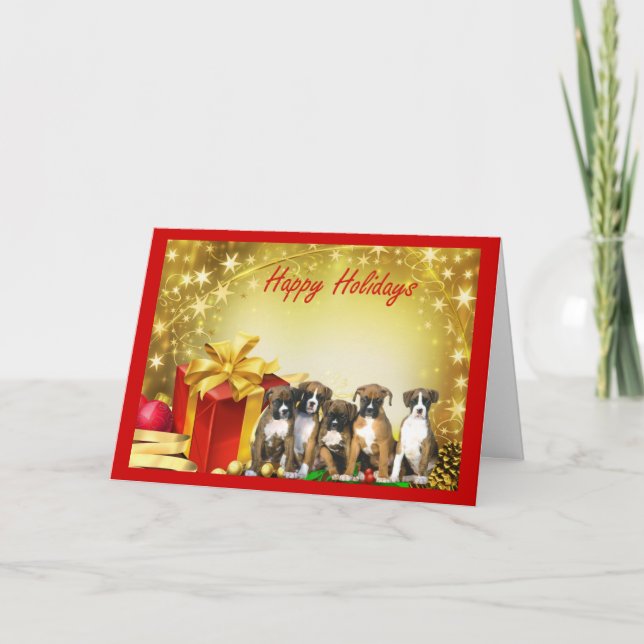 Boxer Christmas Card Gifts (Front)