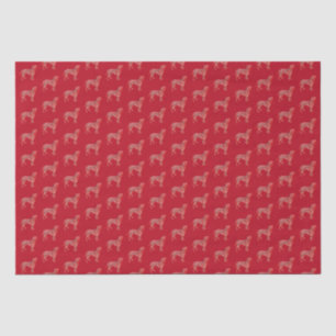 Boxer Christmas Dog Cute Silhouette Red Tissue Paper