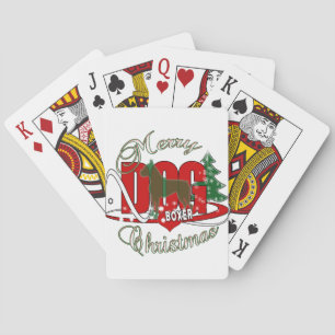 BOXER CHRISTMAS DOG PLAYING CARDS
