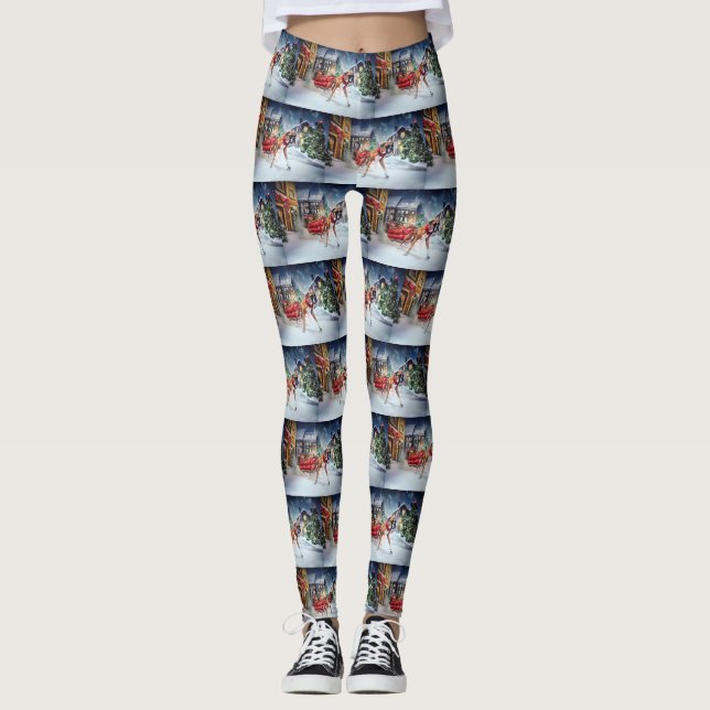 Boxer Christmas Festive Season Leggings (Front)