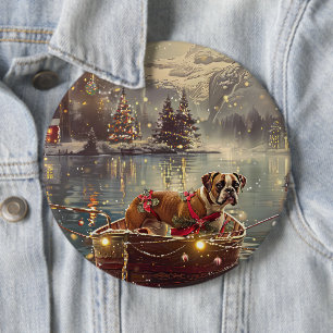 Boxer Christmas Festive Voyage 6 Cm Round Badge
