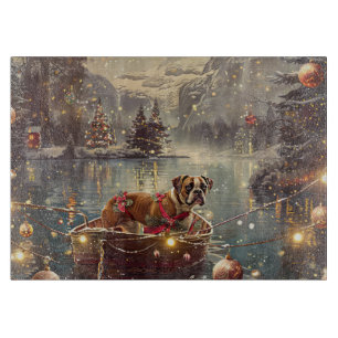 Boxer Christmas Festive Voyage Cutting Board